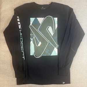 Dude Perfect Long Sleeve Shirt Mens Medium‎ Black Graphic Logo Tee